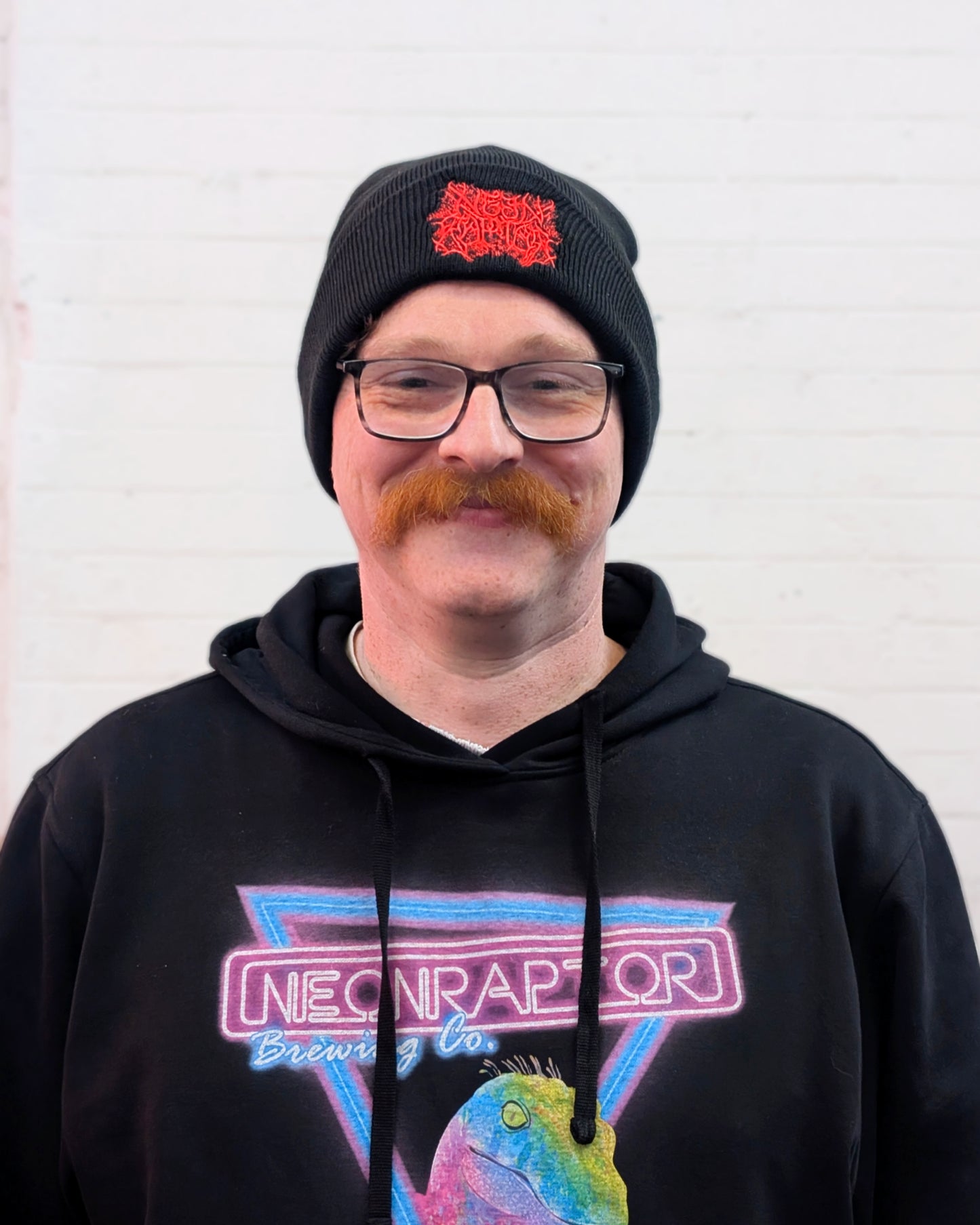 Neon Raptor Metal Beanie Hat